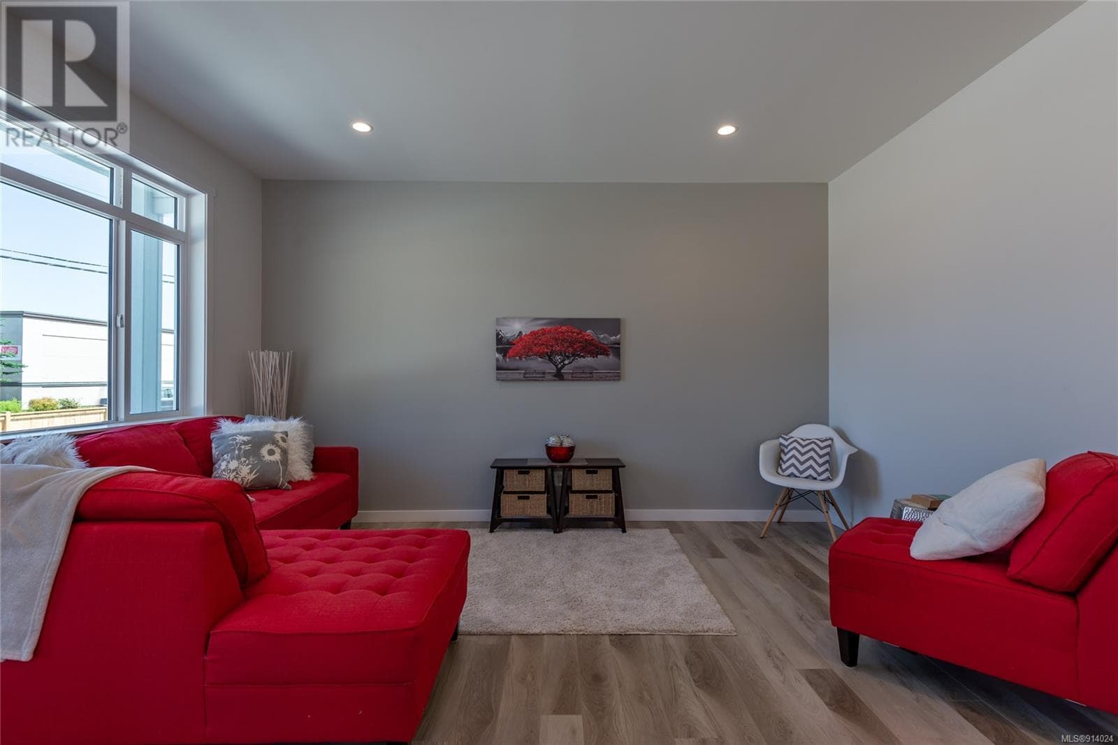 Spacious modern living room with elegant decor